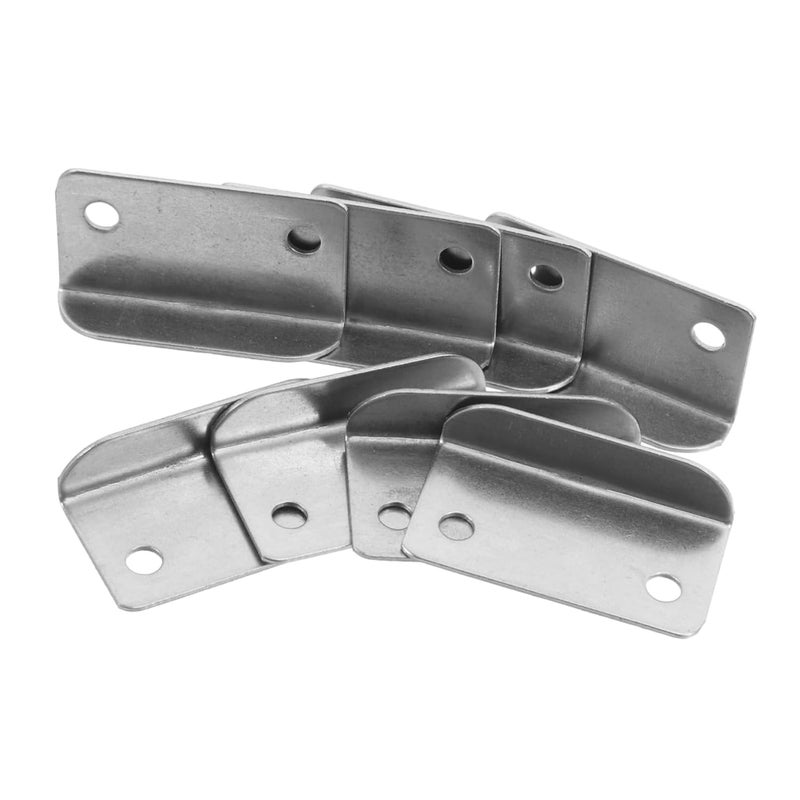 لوحة قفل درج معدنية حديثة بزاوية قائمة مقاس 3.9 × 2 × 0.8 سم، 20 قطعة، لوحة إضراب باب خزانة - Image 1